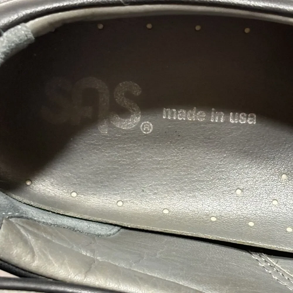 Sas Diplomat Slip-on Loafer Shoes Mens 12M Black Leather Dadcore Business